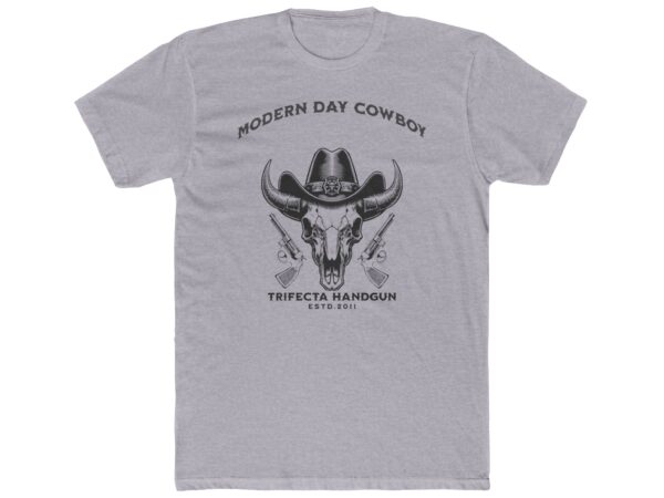 Modern Day Cowboy T-Shirt — Trifecta Handgun Skull Western Tee